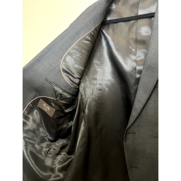 NWT Tasso Elba Solid Two Button Suit Jacket Men's Size 46R 40W Charcoal Gray - Picture 9 of 11